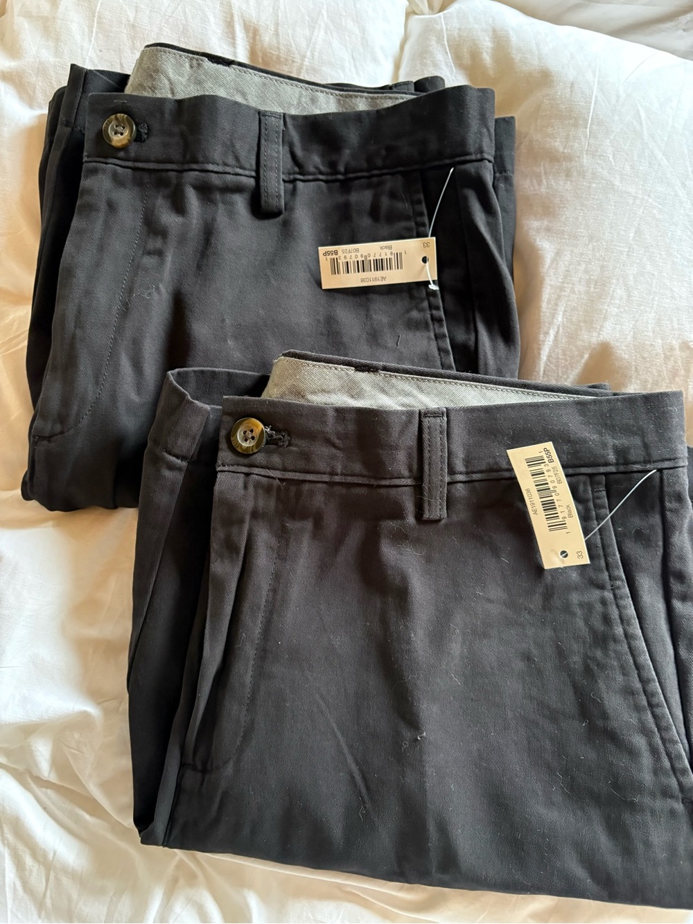 2 pack Amazon Essentials Black Chino slim fit 9 inch Shorts - Classic Casual